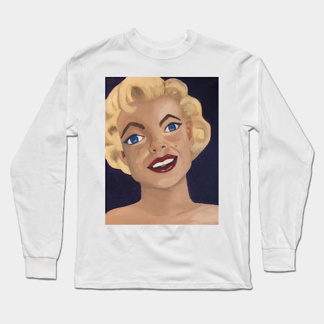 Marilyn Long Sleeve T-Shirt by Snobunyluv